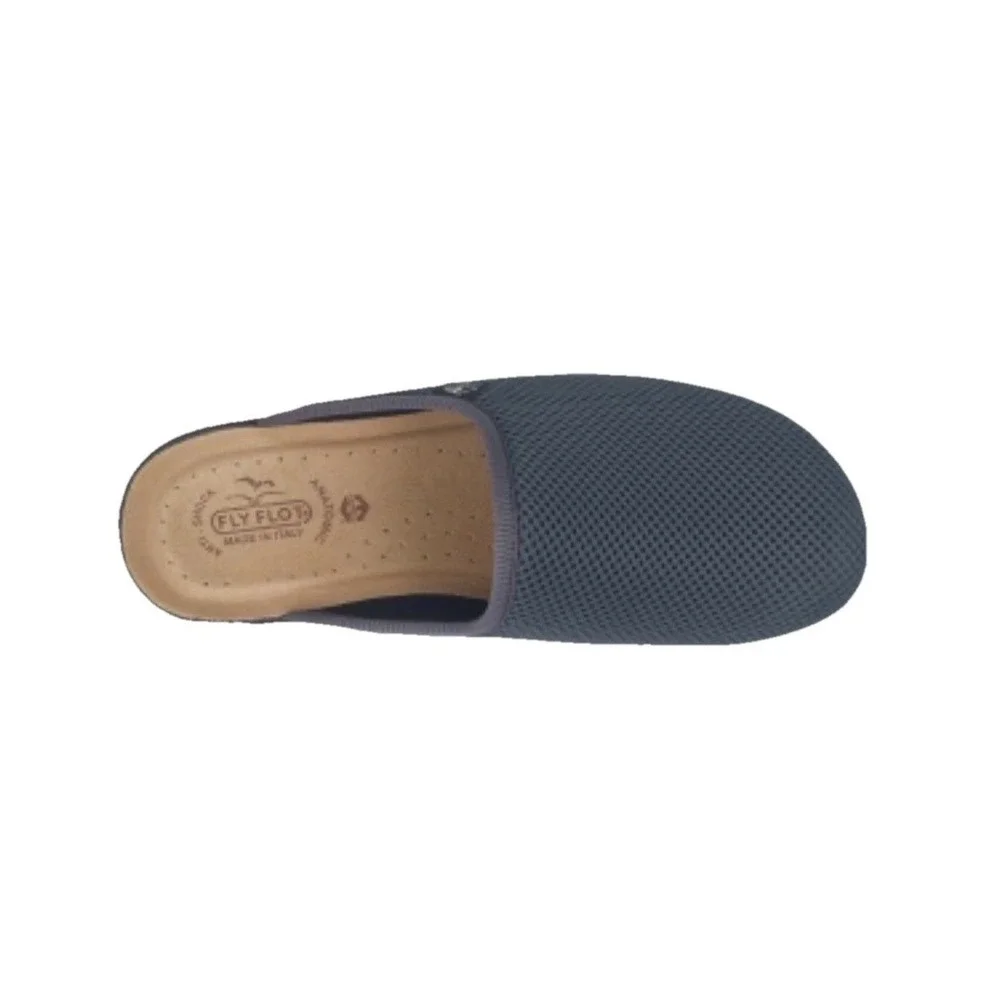 Fly Flot Mens Grey Mesh Anatomic Anti Shock Slippers Made in Italy EU 46 US 11.5